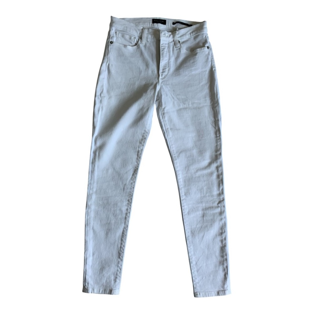 Banana Republic Mid-Rise White Skinny Jeans